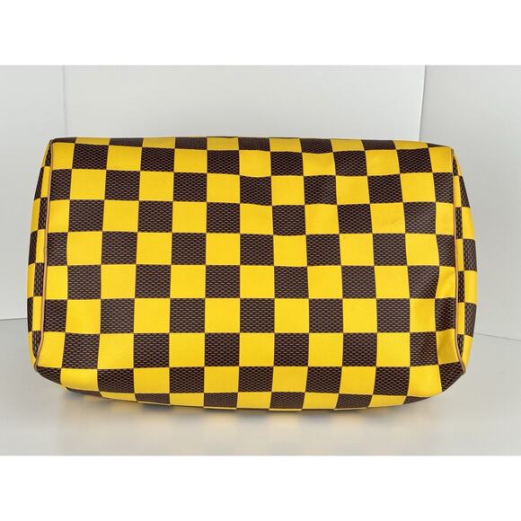 Louis Vuitton Speedy 55 Bandouliere Damier Pop Yellow and Brown Canvas - Picture 9 of 16